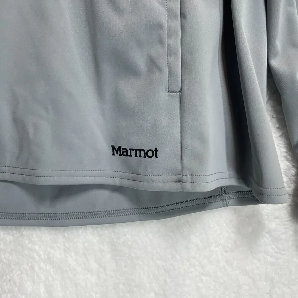 Marmot Womens Zenyatta Hoodie Large Gray Half Zip Softshell Windproof Jacket - Picture 2 of 15